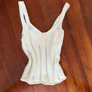 Abercrombie & Fitch Cream Knit Tank Top